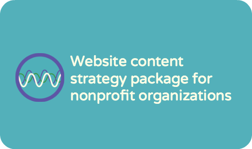 Website content strategy package for nonprofit organizations